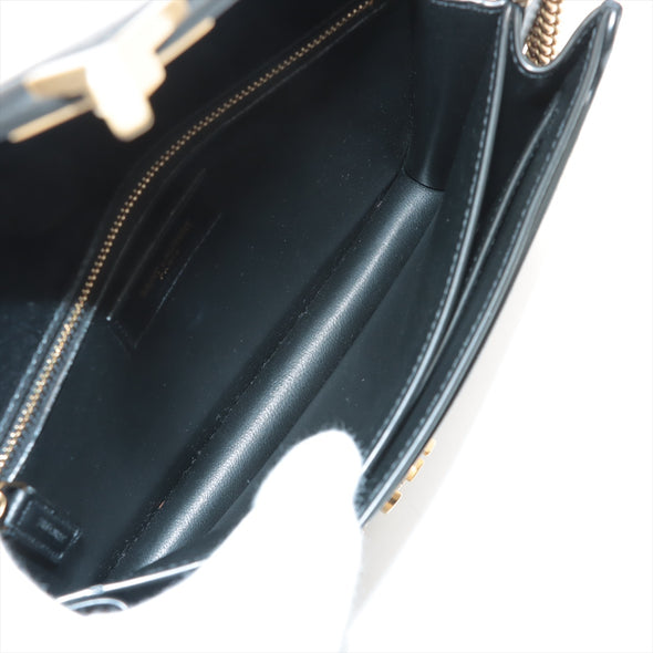 Saint Laurent Black Leather Cassandra Medium Chain Bag [Clearance Sale]