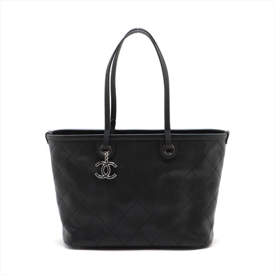 Chanel Black Caviar Calfskin On The Road Shopping Tote [Clearance Sale]