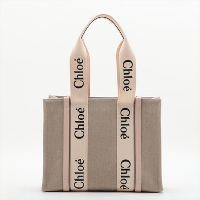 Chloe Pink Beige Woody Medium Tote Bag [Clearance Sale]