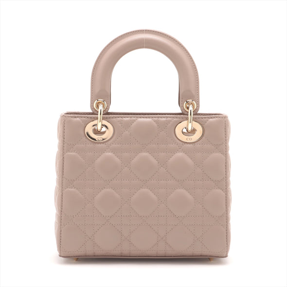Christian Dior Beige Cannage Lambskin Small Lady Dior [Clearance Sale]