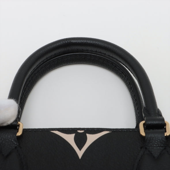 Louis Vuitton Black/Beige Bicolor Monogram Empreinte Leather On The Go PM [Clearance Sale]