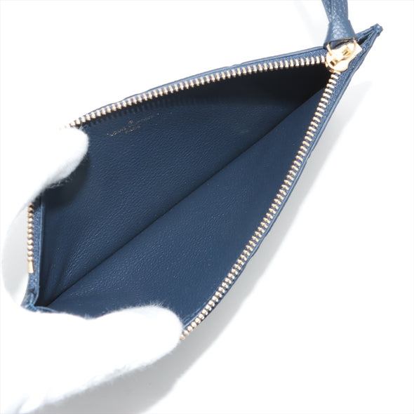 Louis Vuitton Navy Monogram Empreinte Leather Felicie Pochette [Clearance Sale]