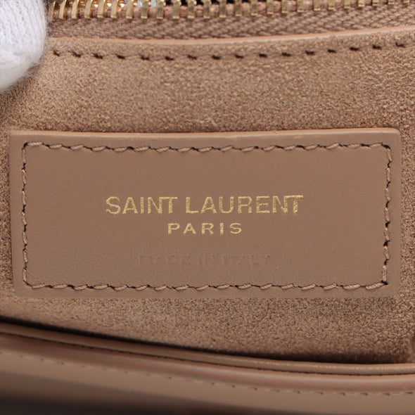Saint Laurent Beige Leather LE 5 A 7 Shoulder Bag [PRTO] (Rented Out)