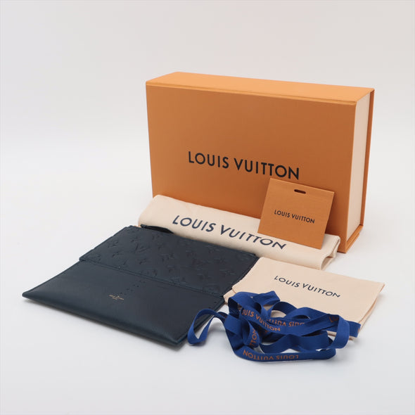 Louis Vuitton Navy Monogram Empreinte Leather Felicie Pochette [Clearance Sale]