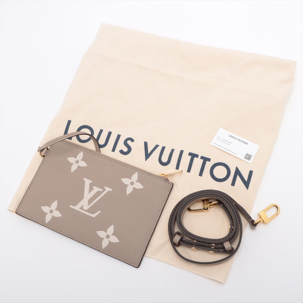 Louis Vuitton Tourterelle Bicolour Monogram Empreinte Leather NeoNoe MM [Rented Out)