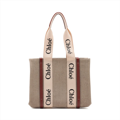 Chloe Brown/ Beige Woody Medium Tote Bag [Clearance Sale]