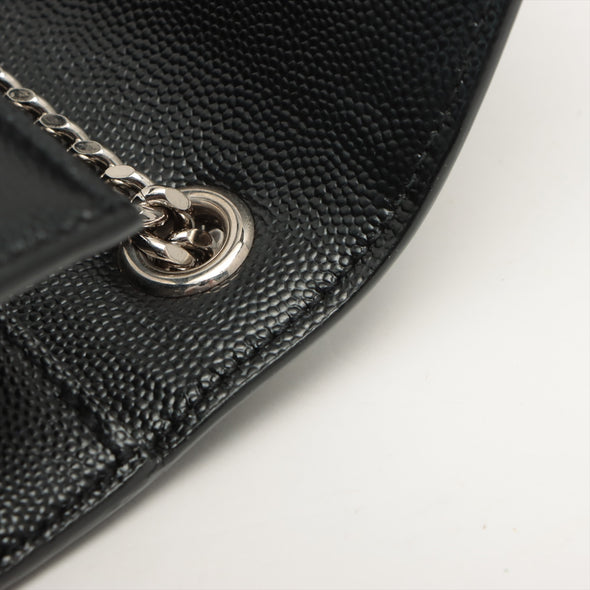 Saint Laurent Black Grain De Poudre Embossed Leather Kate Small Chain Bag [Clearance Sale]