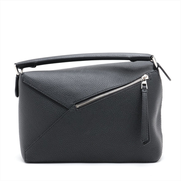 Black Classic Calfskin Leather Puzzle Bag - 3 (Rented Out)