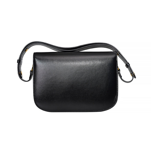 Black Leather Horsebit 1955 Shoulder Bag (Rented Out)
