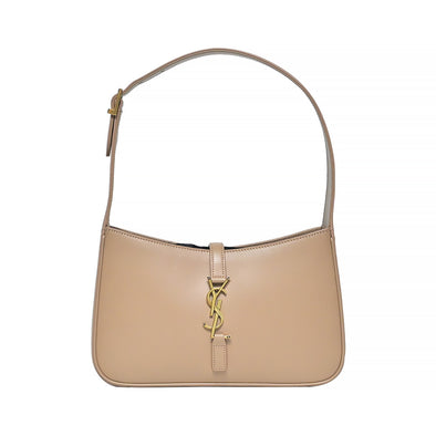 Beige LE 5 A 7 Smooth Leather Hobo Bag