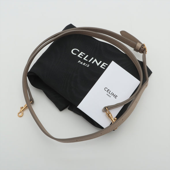 Celine Beige Grained Calf Leather Nano Belt Bag [Clearance Sale]