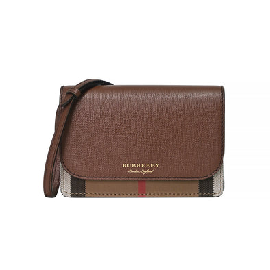 Tan House Check Hampshire Crossbody Bag - 2 (Rented Out)