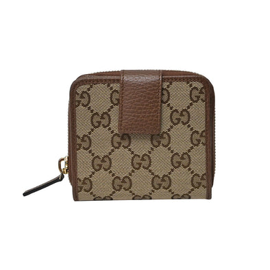 Brown GG Canvas Compact Wallet - 2 (Rented Out)
