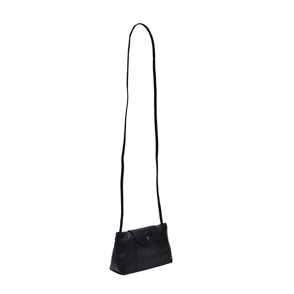 Noir Le Pliage Cuir Crossbody Bag (Gunmetal Hardware) - 3