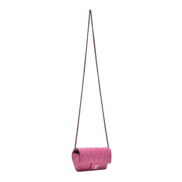 Pink Classic Chain Glasses Case Bag