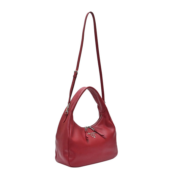 Rosso Calfskin Large Hobo Bag (Rented Out)