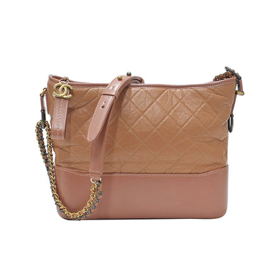 Pink Aged Calfskin Gabrielle Hobo Bag (Rented Out)