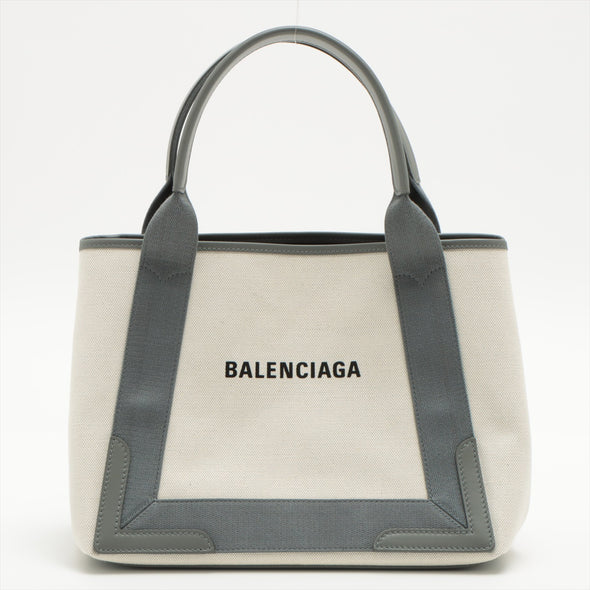 Balenciaga Grey Navy Small Cabas [Clearance Sale]