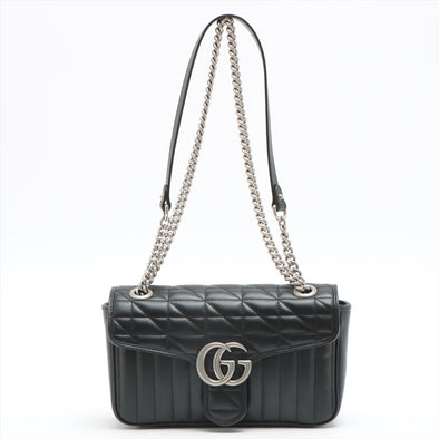 Gucci Black GG Marmont Small Shoulder Bag [Clearance Sale]