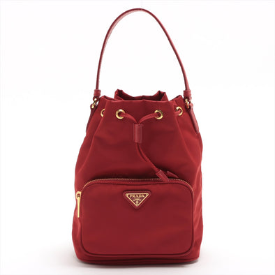 Prada Red Duet Re-Nylon Bucket Bag [Clearance Sale]