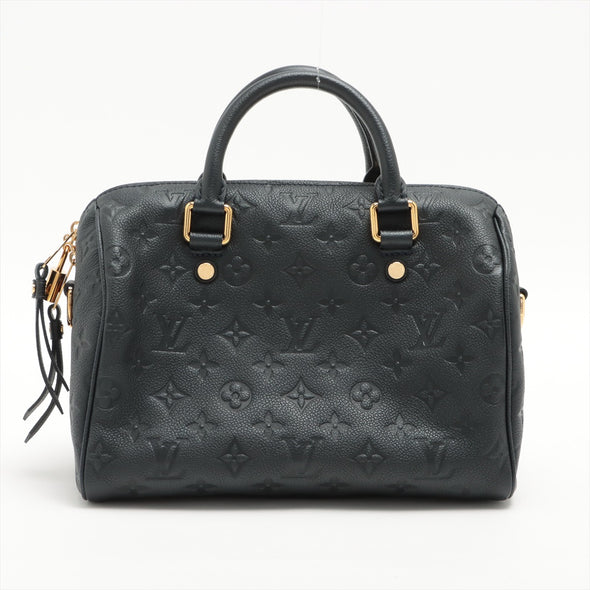 Louis Vuitton Noir Monogram Empreinte Leather Speedy Bandouliere 25 [Clearance Sale]