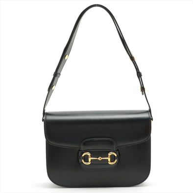 Gucci Black Leather Horsebit 1955 Shoulder Bag [Clearance Sale]