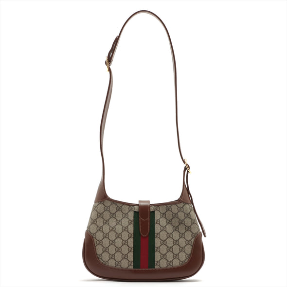 Gucci Brown GG Supreme Jackie 1961 Small Shoulder Bag [Clearance Sale]