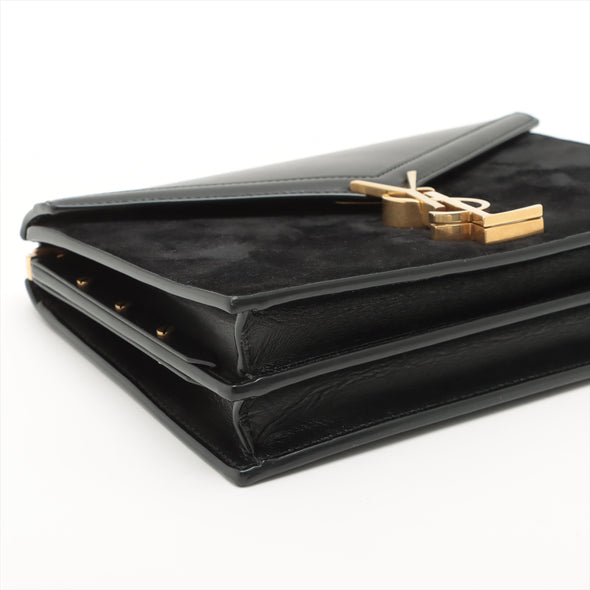 Saint Laurent Black Leather Cassandra Medium Chain Bag [Clearance Sale]