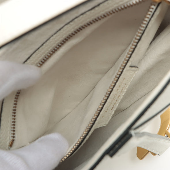 Christian Dior Latte Grained Calfskin Leather Saddle Bag [Clearance Sale]