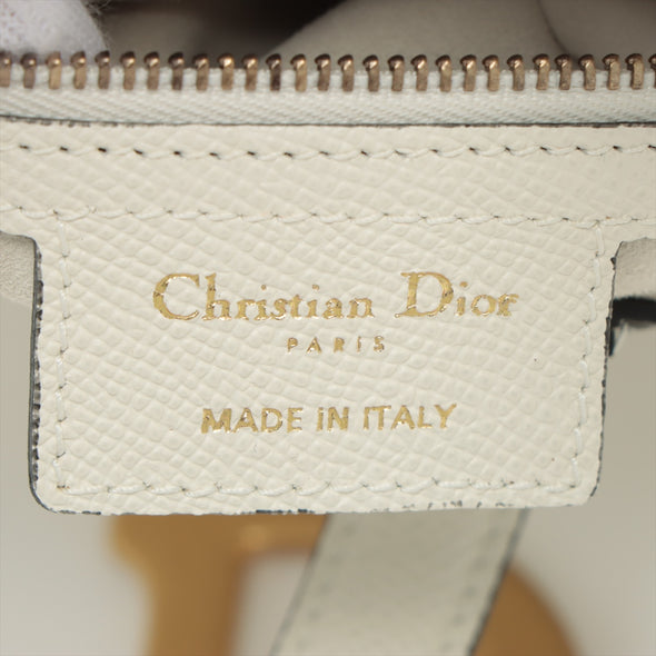 Christian Dior Latte Grained Calfskin Leather Saddle Bag [Clearance Sale]