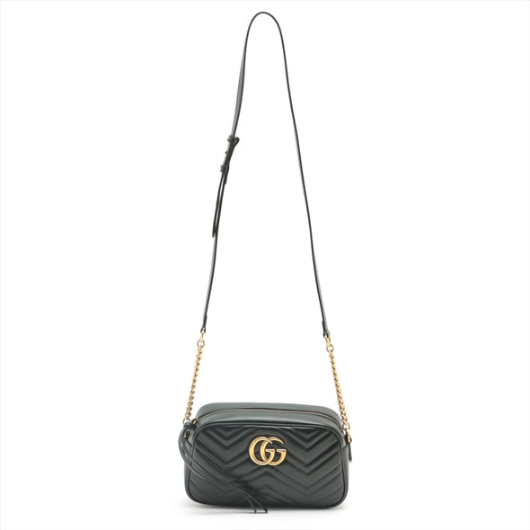 Gucci Black GG Marmont Small Shoulder Bag [Clearance Sale]