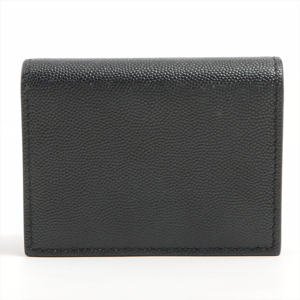 Saint Laurent Black Grained Leather Uptown Business Card Case [Clearance Sale]