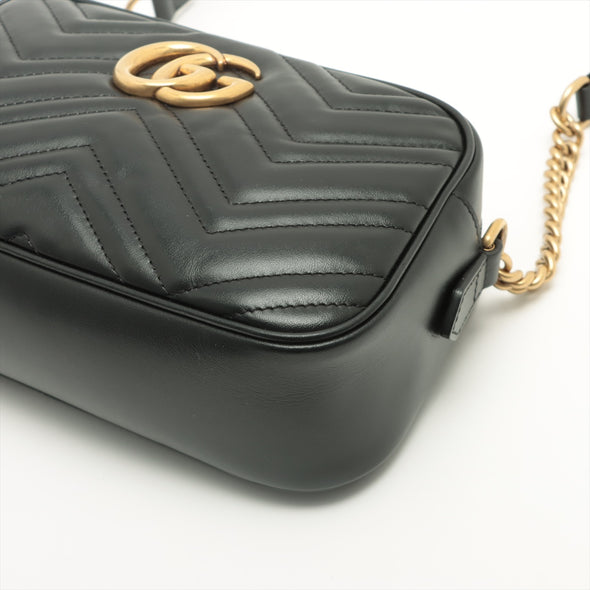 Gucci Black GG Marmont Small Shoulder Bag [Clearance Sale]