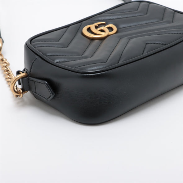 Gucci Black Leather GG Marmont Matelasse Mini Bag [Clearance Sale]