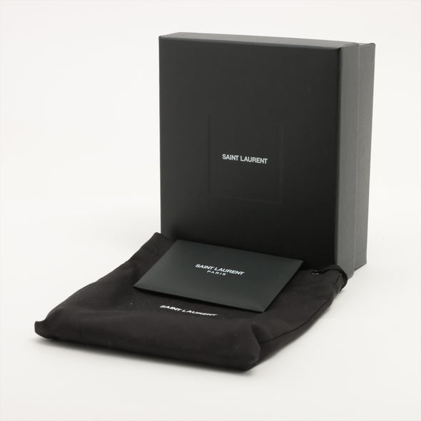 Saint Laurent Beige Grained Leather Cassandre Matelasse Multifold Wallet [Clearance Sale]