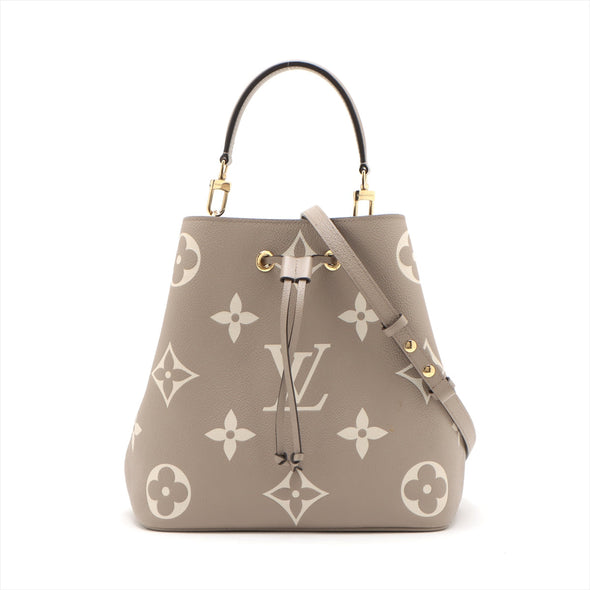 Louis Vuitton Tourterelle Bicolor Monogram Empreinte Leather NeoNoe MM [4-Month Instalment Plan]