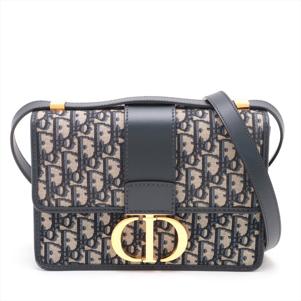 Christian Dior Blue Dior Oblique Jacquard 30 Montaigne Shoulder Bag [Clearance Sale]