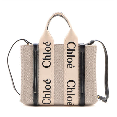 Chloe Black Beige Woody Small Tote Bag [Clearance Sale]