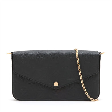 Louis Vuitton Noir Monogram Empreinte Leather Felicie Pochette [Clearance Sale]
