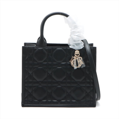 Christian Dior Black Leather Small Book Tote [Clearance Sale]