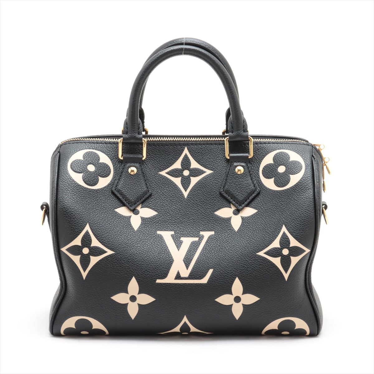 Louis Vuitton Black Beige Bicolor Monogram Empreinte Leather
