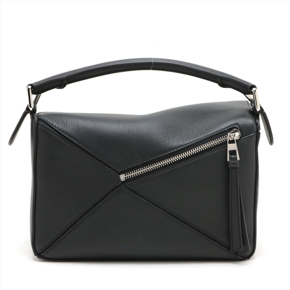 Loewe Black Calfskin Leather Small Puzzle Bag [Clearance Sale]