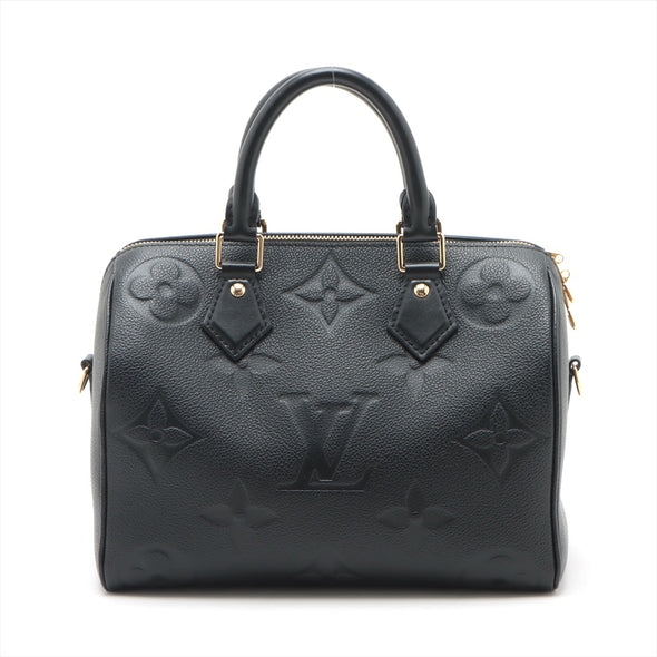 Louis Vuitton Noir Monogram Empreinte Leather Speedy bandouliere 25 [Clearance Sale]