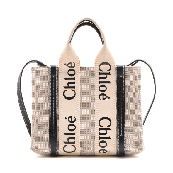 Chloe Black Beige Woody Small Tote Bag [Clearance Sale]