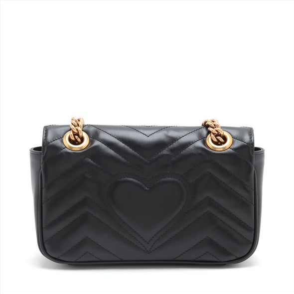 Gucci Black Leather GG Marmont Matelasse Mini Bag [Clearance Sale]