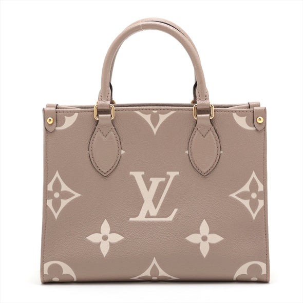 Louis Vuitton Tourterelle Bicolor Monogram Empreinte Leather OnTheGo PM [Clearance Sale]