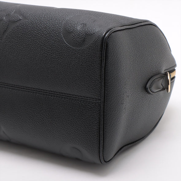 Louis Vuitton Noir Monogram Empreinte Leather Speedy Bandouliere 25 [Clearance Sale]