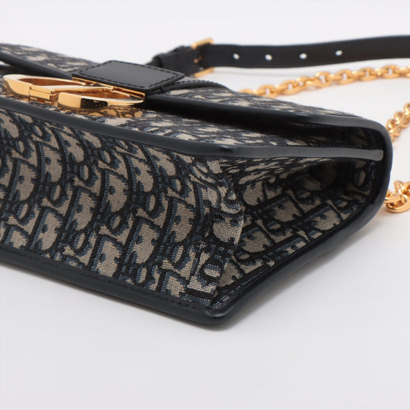 Christian Dior Blue Dior Oblique Jacquard 30 Montaigne Bag [Clearance Sale]