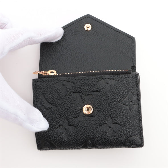 Louis Vuitton Noir Monogram Empreinte Leather Zoe Wallet [Clearance Sale]