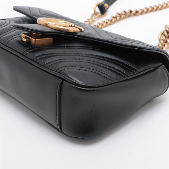 Gucci Black Leather GG Marmont Matelasse Mini Bag [Clearance Sale]